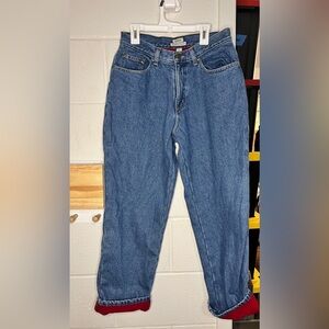 Vintage L.L Bean fleeced line mom jeans